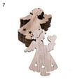 thumbnail image 2 of 10Pcs Hollow Out  Tree Snowman Christmas Wooden Pendants Hanging Ornament, 2 of 9