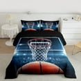 thumbnail image 2 of Feelyou 3D Basketball Print Bedding Comforter Set, Modern Ball Game Lover Twin Comforter Sets, Teen Boy Girl Kid Reversible Bedding Set, Breathable Home Decor, 2pcs, 2 of 8