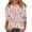 Pink #164, variant on Easter Womens Shirt Spring 3/4 Sleeve Bunny Shirts Plus Size Floral Eggs Tees Funny Fashion Crew Neck Blouses White L