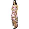 thumbnail image 5 of Bimba Women Asymmetrical Hem Spaghetti Straps Sundress Long Summer Beach Dresses, 5 of 9