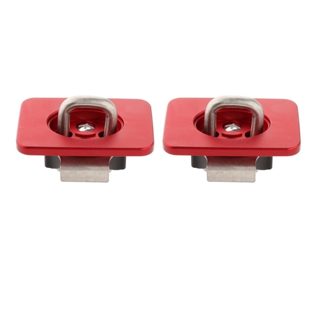 1 Par de Anillos en D para Amarres de Caja de Camión de material acero Inoxidable para 2015-2021, , Capacidad , rojo DYNWAVEMX Cama de camiones corbatas