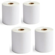 SJPACK 4 Rolls 4x6 Direct Thermal Blank Shipping Labels Self Adhesive for Zebra 2844 Eltron Zp-450 Zp-500 Zp-505(250 Labels per Roll )