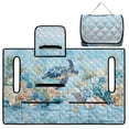 thumbnail image 3 of SEANATIVE Golf Cart Front Seat Covers for 2 Person Seats, Dust-proof Golf Cart Bench Seat Blanket with 4 Pockets for EZGO Club Car Decor Accessories, Blue Sea Turtle Coral, 3 of 7