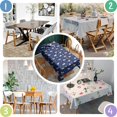 thumbnail image 4 of Dark Blue Christmas Dog and Snowman Pattern Rectangle Tablecloth 60"x84",Waterproof Polyester Rectangle Table Cloth, Wipeable Spillproof Polyester Tablecloth for Dining, Camping, Indoor and Outdoor, 4 of 5