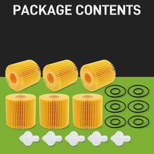 Engine Oil Filter - 6 Pack Compatible with Toyota Camry 2007-2017, Lexus, Scion, RAV4, Highlander$$Vehicle Parts & Accessories