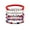 A, variant on Independence Day Multi-layer Beaded Polymer Clay Bracelet for Patriotic Celebration 4th of July Red White and Blue Fashion Jewelry Accessory
