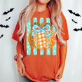 thumbnail image 2 of Coquette Pumpkin Bow Fall T-Shirt, Cute Pumpkin Graphic Tee, Comfort Colors Autumn Shirt, Retro Thanksgiving Halloween Apparel Gift for Her - Yam, 3XL, 2 of 5