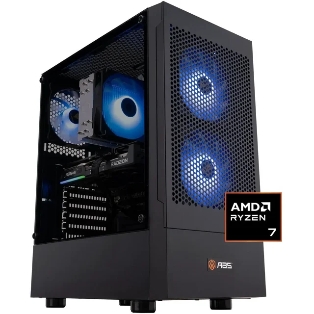 ABS Flavonius Ruby Gaming PC - Windows 11 - AMD Ryzen 7 9700X - AMD Radeon RX 9060 XT - 32GB DDR5 6400 - 1TB M.2 NVMe SSD - FR9700X9060XT16G