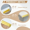 thumbnail image 5 of 3-in-1 Peel and Stick Trim, 1.2in x 3.2 ft Multifunctional Wall Molding Trim, Flexible Edge Guard Molding Self-Adhesive Caulk Strip for Floor, Table, Door Frame, Shiny White, 5 of 7
