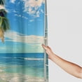 thumbnail image 3 of Orinice  Blue Beach Shower Curtains for The Bathroom Coastal Scenery Tropical Palm Tree Shower Curtain Set Summer Ocean Shower Curtain with Hooks Ideal to Brighten Up Your Bathroom at Home  36x72, 3 of 7