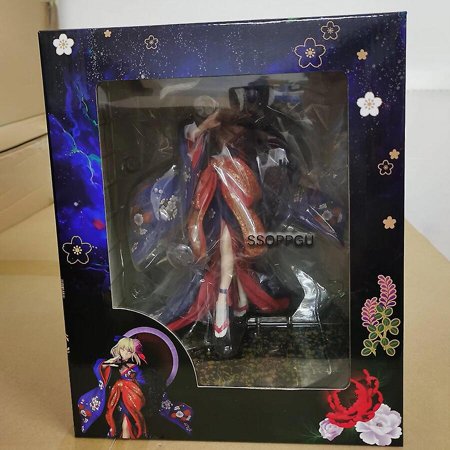 ACGN Figure 27cm Anime Fate/stay Night Black Figure Altria Pendragon Oiran Kimono Theater Version Saber Pvc Action Figure Collection Toys