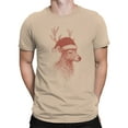 thumbnail image 2 of Festive Reindeer in Santa Hat Men's T-shirt, 2 of 3