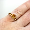 thumbnail image 6 of 14k Yellow Gold Plated 1.4 ctw Natural Yellow Citrine 5 Stone Solitaire Ring, 6 of 6