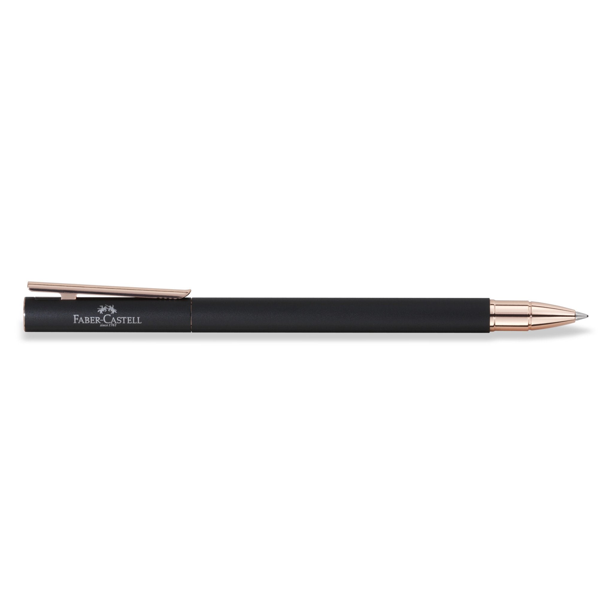 Faber-Castell Neo Slim Metal Black Rose Gold Rollerball Pen