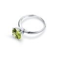 thumbnail image 3 of Gem Stone King 14K White Gold Green Peridot Solitaire Engagement Ring for Women (2.07 Cttw, Round 8MM, Gemstone Birthstone, Available in Size 5, 6, 7, 8, 9), 3 of 6