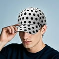 thumbnail image 2 of Vintage Polka Dot Adjustable Baseball Cap, Comfortable Fit Snapback Hat with Fade-Resistant Print, Perfect Gift for Women Men, Retro Polka Dot Aesthetic for Outdoor Sports, 2 of 2