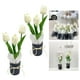 thumbnail image 5 of Ramo de tulipanes artificiales, centro de mesa primaveral para jardín (DIY). Leche blanca, 5 of 7