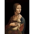 thumbnail image 2 of Da Vinci, Leonardo 19x24 White Modern Wood Framed Museum Art Print Titled - Portrait of Cecilia Gallerani - Lady with an Ermine, 2 of 4