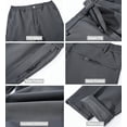 thumbnail image 6 of Taigaofy Men's Winter Fleece Lined Hiking Pants With Zip Pockets Waterproof Quick-Dry Travel Fishing Work Outdoor Pants Gray S, 6 of 8