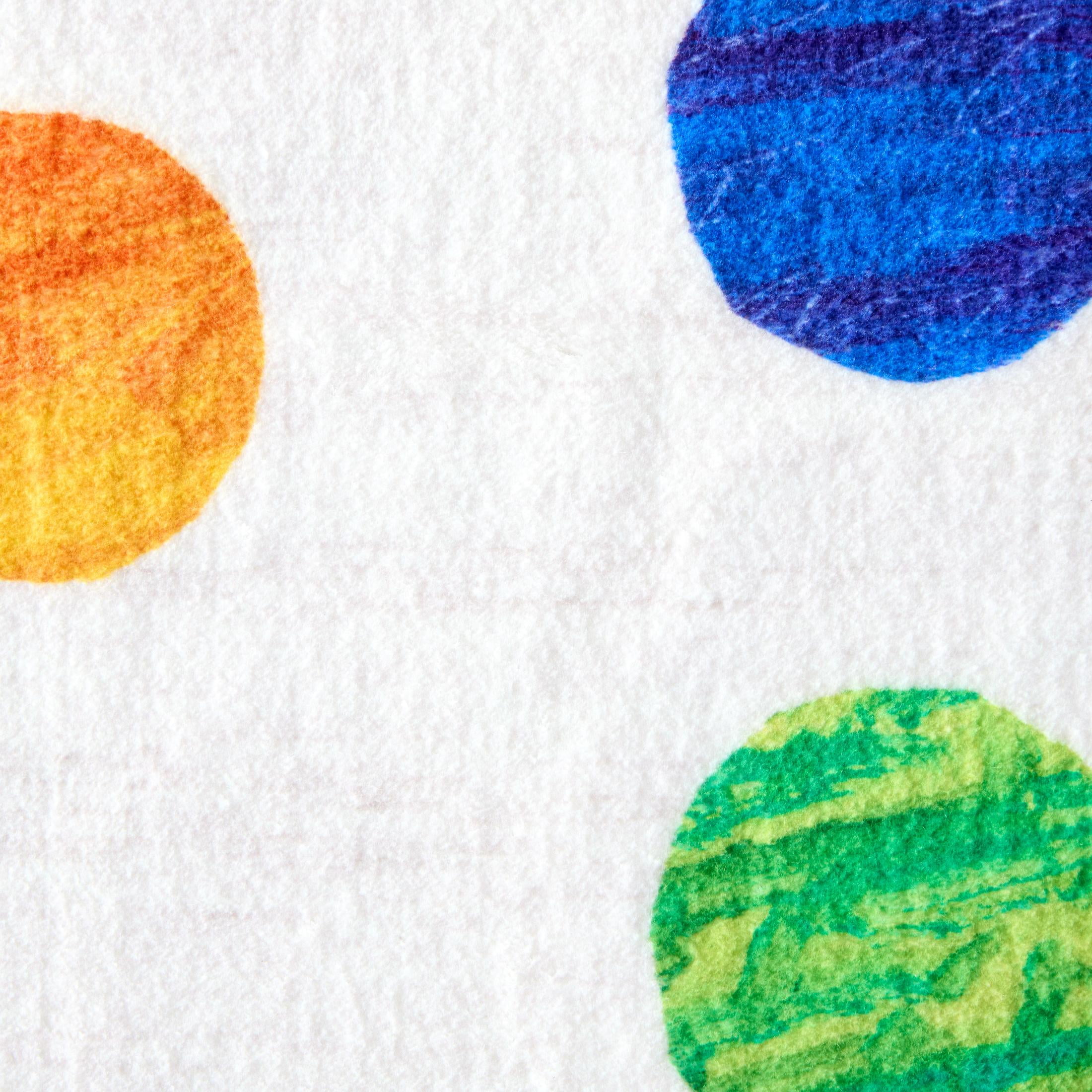 Eric Carle Washable Polka Dot Graphic Children's Area Rug, 4' x 6'