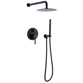1-Spray Patterns with 1.5 GPM 10 in. Wall Mount Dual Shower Heads with Body Spray High Pressure in Matte Black 1-Spray Patterns with 1.5 GPM 10 in. Wall Mount Dual Shower Heads with Body Spray High Pressure in Matte Black