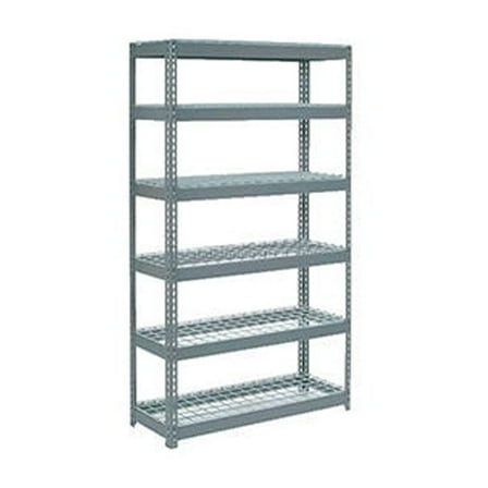 Boltless Extra Heavy Duty Shelving 48"W x 12"D x 84"H, 6 Shelves, Wire Deck