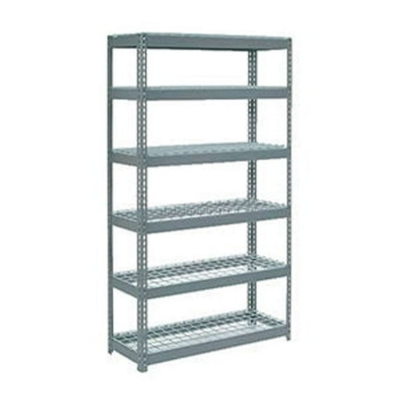 Boltless Extra Heavy Duty Shelving 48"W x 12"D x 84"H, 6 Shelves, Wire Deck
