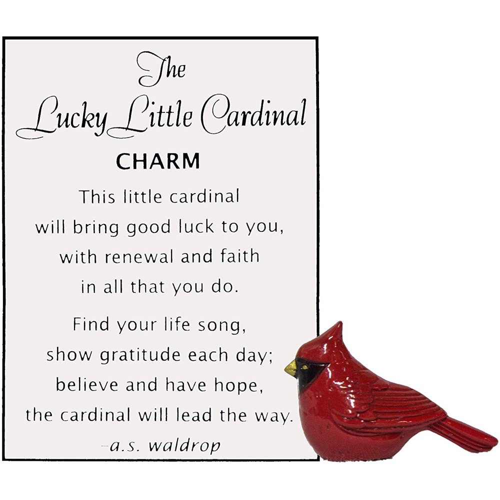 Lucky Little Cardinal Pocket Charm with Story Card
