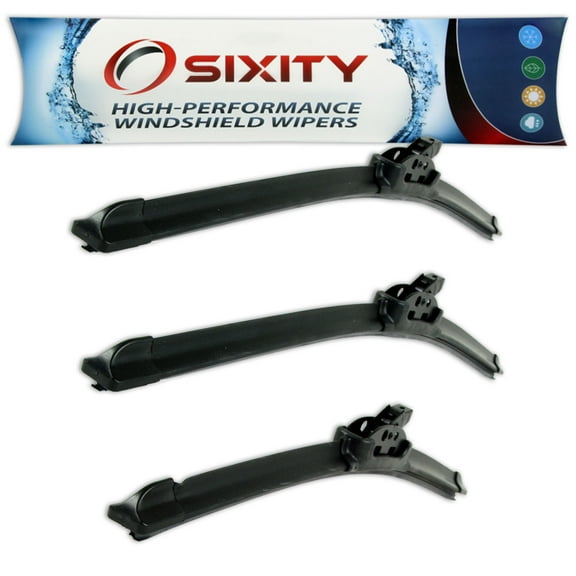 Sixity Auto XTS Frameless Front Rear Windshield Wiper Blades compatible with Lincoln Aviator Navigator