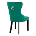 thumbnail image 5 of WestinTrends Wordford Velvet Dining Chairs Set of 4, Modern Wingback Upholstered Button Tufted Kitchen Dining Room Chairs with Solid Wood Legs and Pull Ring, Green, 5 of 11