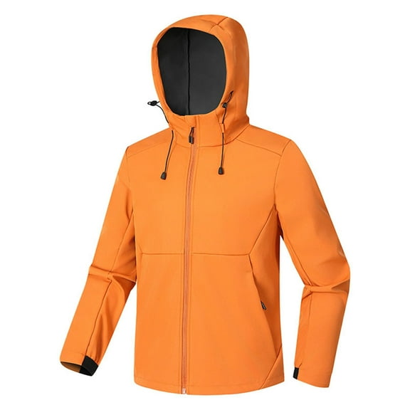 uikmnh Jackets for Men,European and Solid Color Hooded Zipper Jacket Men'S Casual Loose Sports Comfortable Outdoor Jacket,Winter Jackets for Men Size:L