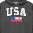thumbnail image 3 of Instant Message - USA Flag - Men's Pullover Hooded Fleece Sweatshirt, 3 of 6