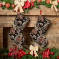 thumbnail image 6 of KLL Paisley6 for 18" Christmas Stocking Snowman Xmas Stocking Holiday Christmas Decoration Gifts for Family Kids, 6 of 8
