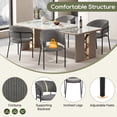thumbnail image 3 of Dining Chairs Set of 2,Modern Fabric Upholstered Kitchen Dining Room Chairs with Metal Legs, Armsrest,Curved Backrest for Living Room Restaurant Cafe,Gray, 3 of 8