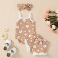 thumbnail image 3 of SILVERCELL Newborn Baby Girl Floral Summer Short Sets, Strap Onesie Top Ruffle Blommer Shorts Headband 3PC Cute Infant Outfits 0-18 Months, 3 of 10