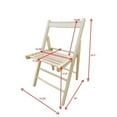 thumbnail image 5 of Slatted Wood Folding Chair,2 Pieces Fully Assembled Folding Chair Set Folding Event Chairs Wedding Chair Wooden Slatted Seat for Dining Room Kitchen Balcony Wedding Occasion Events (Natural), 5 of 7