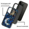 thumbnail image 4 of FKBRCL4U Compatible with iPhone 15 Glossy Case, Blue Stained Glass Golden Sun Moon Pattern for Girl Full Body Design Soft Silicone Drop Shock Scratch Protection for iPhone 15, 4 of 7