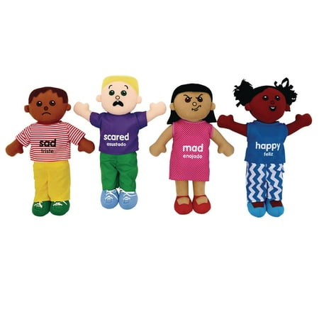 UPC: 0191487016025 | Excellerations 18 Emotions Dolls – Mad Scared Sad Happy – Set of 4