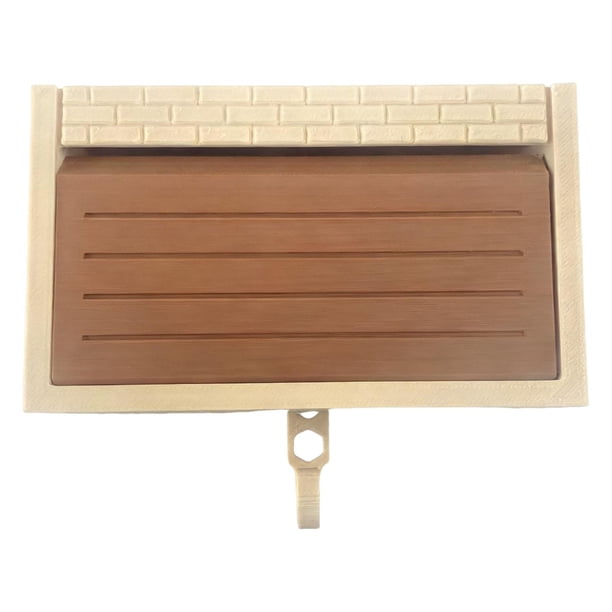 Organizador de llaves moderno con impresión 3D y puerta de apertura para garaje de coche. Chocolate beige