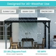 thumbnail image 3 of Domi 8x8FT Lean to Gazebo, Outdoor Hardtop Wall Mounted Gazebo with Sloping Galvanized Steel Roof, Upgraded Heavy Duty Mounted Shelter with Drainage System for Deck, Porch, Backyard, 3 of 9