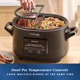 thumbnail image 3 of Crock-Pot Dual-Pot 3.7 Qt. Ceramic Multicooker & Programmable Slow Cooker, Black, 3 of 5