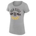 thumbnail image 2 of Women's G-III 4Her by Carl Banks Heather Gray San Diego Padres Super-Slim Fit Lightweight City Graphic T-Shirt, 2 of 5