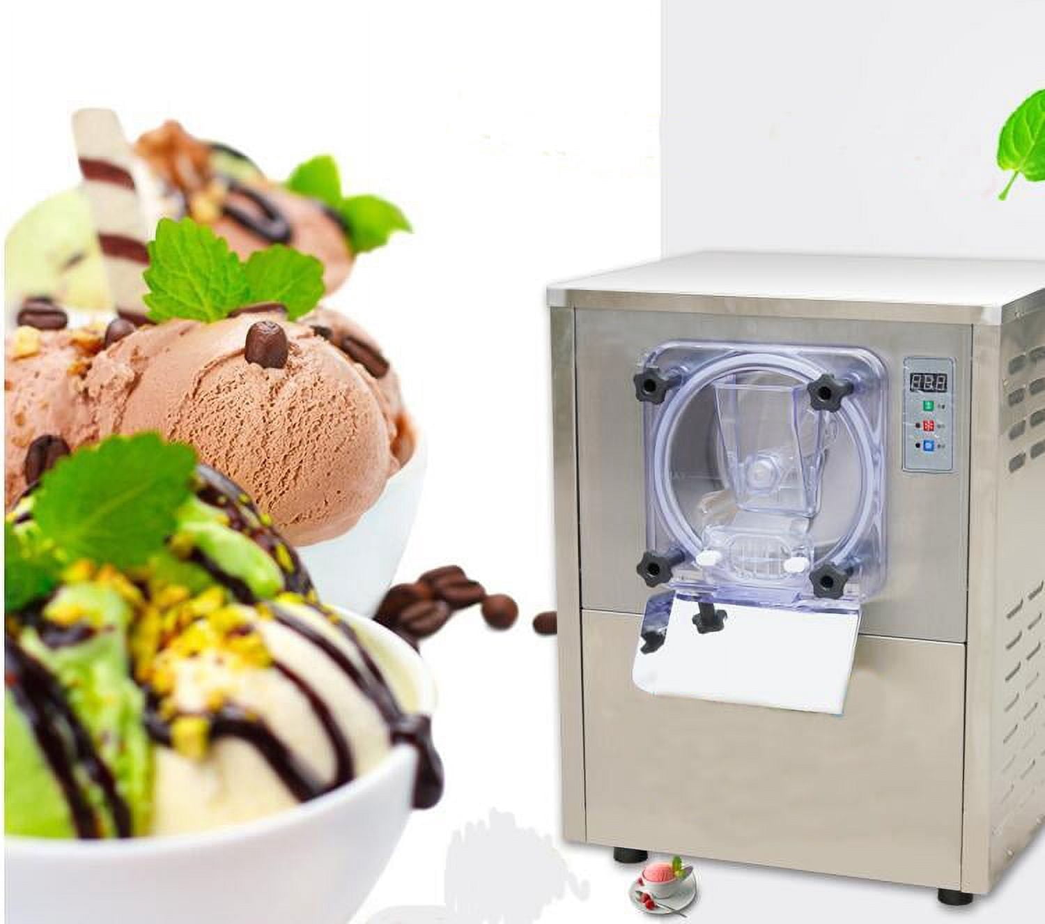 EQCOTWEA Frozen Hard Ice Cream Machine Commercial Desktop LCD Ice Cream Maker