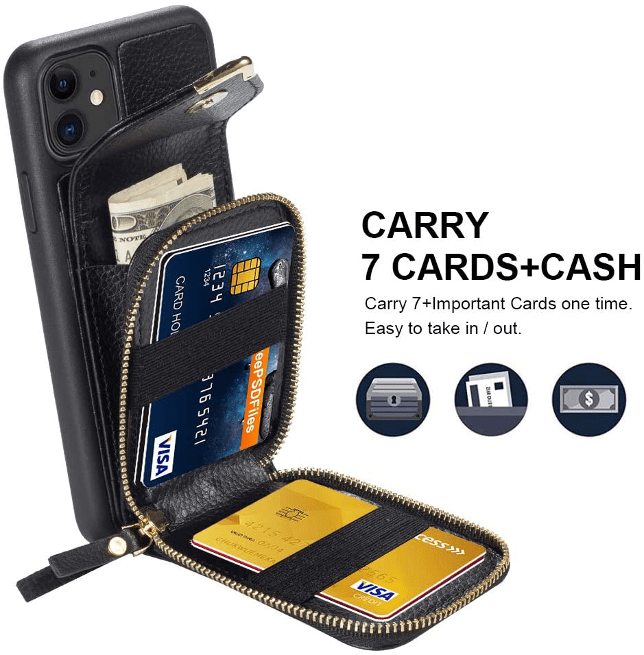 Black ZVE iPhone 11 Pro Wallet Case iPhone 11 Pro Crossbody Case with Zipper Card Slot Holder Wrist Strap Shoulder Chain Protective Cover for iPhone 11 Pro 5.8 inch 2019 Black ZVE iPhone 11 Pro Wallet Case iPhone 11 Pro Crossbody Case with Zipper Card Slot Holder Wrist Strap Shoulder Chain Protective Cover for iPhone 11 Pro 5.8 inch 2019