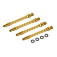 thumbnail image 1 of Ejes de dardos de aluminio Uxcell, accesorios de reemplazo con roscas 2BA y anillos de goma para puntas de acero, dorado, 45 mm, 1 of 5