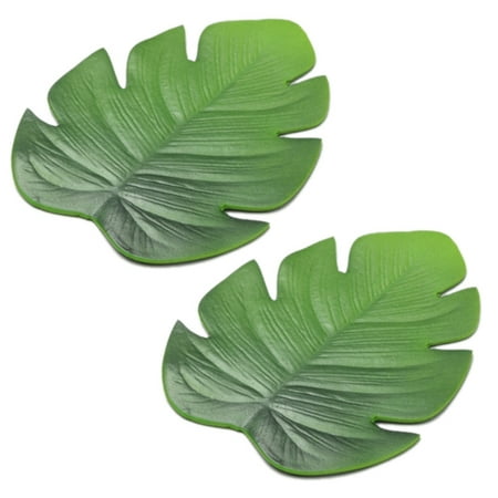 

12Pc Tropical Artificial Palm Leaves Coasters Cup Bowl Pad Mat Tea Cup Mats Drink Coasters Hawaii Theme