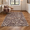 thumbnail image 3 of KUETH 8x10 Zebra Area Rugs Machine Washable Rugs for Living Room, Non Slip Flat Pile Rug with Rubber Backing, Modern Rug for Entryway Bedroom Dining Room Home Office, 3 of 4