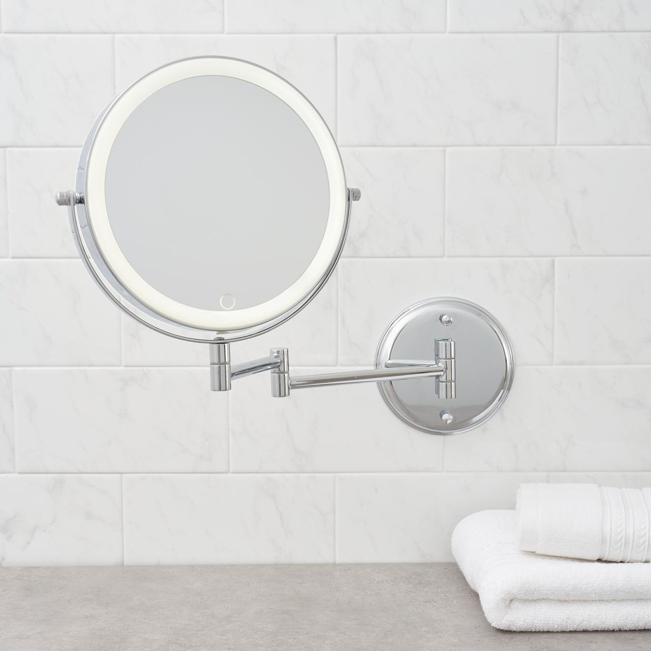 Better Homes & Gardens Modern Round 8 inch Wall Mount LED Mirror - Chrome - image 9 of 11