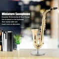 thumbnail image 4 of YLSHRF Saxophone Miniature, Mini Petit Support de Saxophone, Modèle d'Instrument, Ornements en Laiton, Réplique de Saxophone Alto Miniature, Table de Salle de Musique pour Bureau, 4 of 8