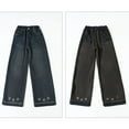 thumbnail image 4 of Cowsor Girls Wide Leg Jeans Baggy High Elastic Waist Denim Pants Cute Y2K Trendy Tween Streetwear, 4 of 7